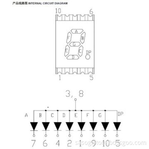 0.2-inch Single SMD LED Digit Display in Yellow Green, 570nm, Common Anode